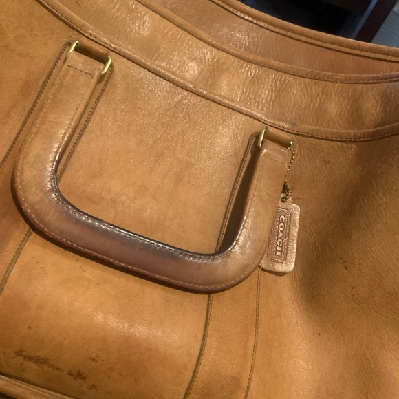 Vintage Coach British Tan Embassy Briefcase Messenger Bag Leather Brown - Picture 7 of 16